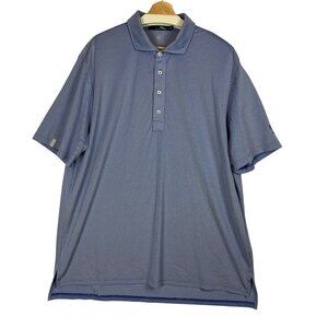 Ralph Lauren RLX Mens XXL Blue Short Sleeve Polo Shirt Moisture-Wicking